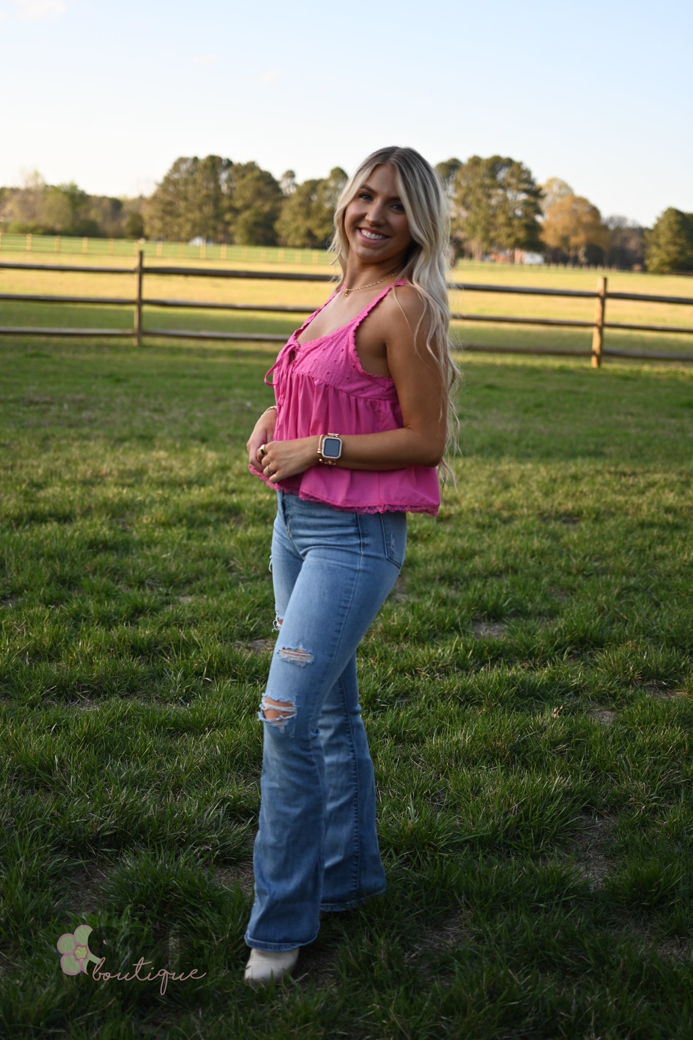 Britney Hot Pink Tank - She Chester