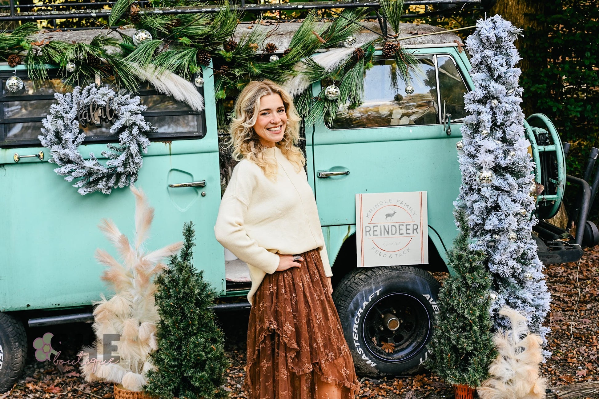Brown Embellished Lace Hem Skirt - She Chester