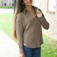Brown Ribbed Long Sleeve - She Chester