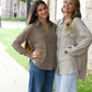 Brown Ribbed Long Sleeve - She Chester