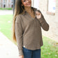 Brown Ribbed Long Sleeve - She Chester
