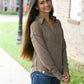 Brown Ribbed Long Sleeve - She Chester