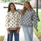 Brown & White Polka Dot Scallop Pull - She Chester