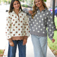 Brown & White Polka Dot Scallop Pull - She Chester