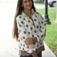 Brown & White Polka Dot Scallop Pull - She Chester