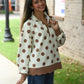 Brown & White Polka Dot Scallop Pull - She Chester