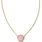 BRYNNE SHELL SHORT PENDANT NECKLACE GOLD BLUSH IVORY MOTHER OF PEARL - She Chester