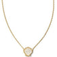 BRYNNE SHELL SHORT PENDANT NECKLACE GOLD IVORY MOTHER OF PEARL - She Chester