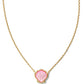 BRYNNE SHELL SHORT PENDANT NECKLACE IN GOLD BLUSH IVORY MOTHER OF PEARL - She Chester