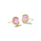 BRYNNE SHELL STUD EARRINGS GOLD BLUSH IVORY MOTHER OF PEARL - She Chester
