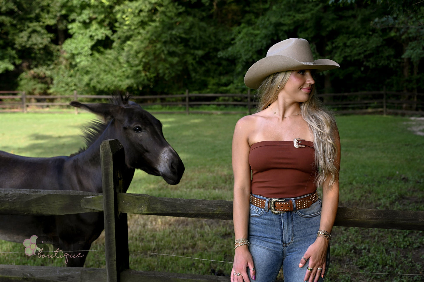Buckle Brick Tube Top - She Chester