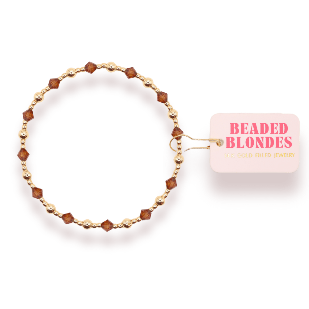 Burnt Orange June Bracelet: Standard 6.75 inch - She Chester