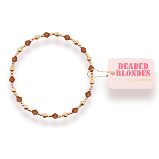 Burnt Orange June Bracelet: Standard 6.75 inch - She Chester