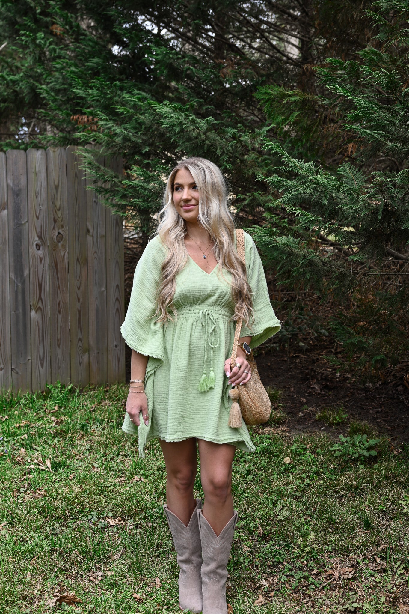 Cabana Celery Caftan - She Chester