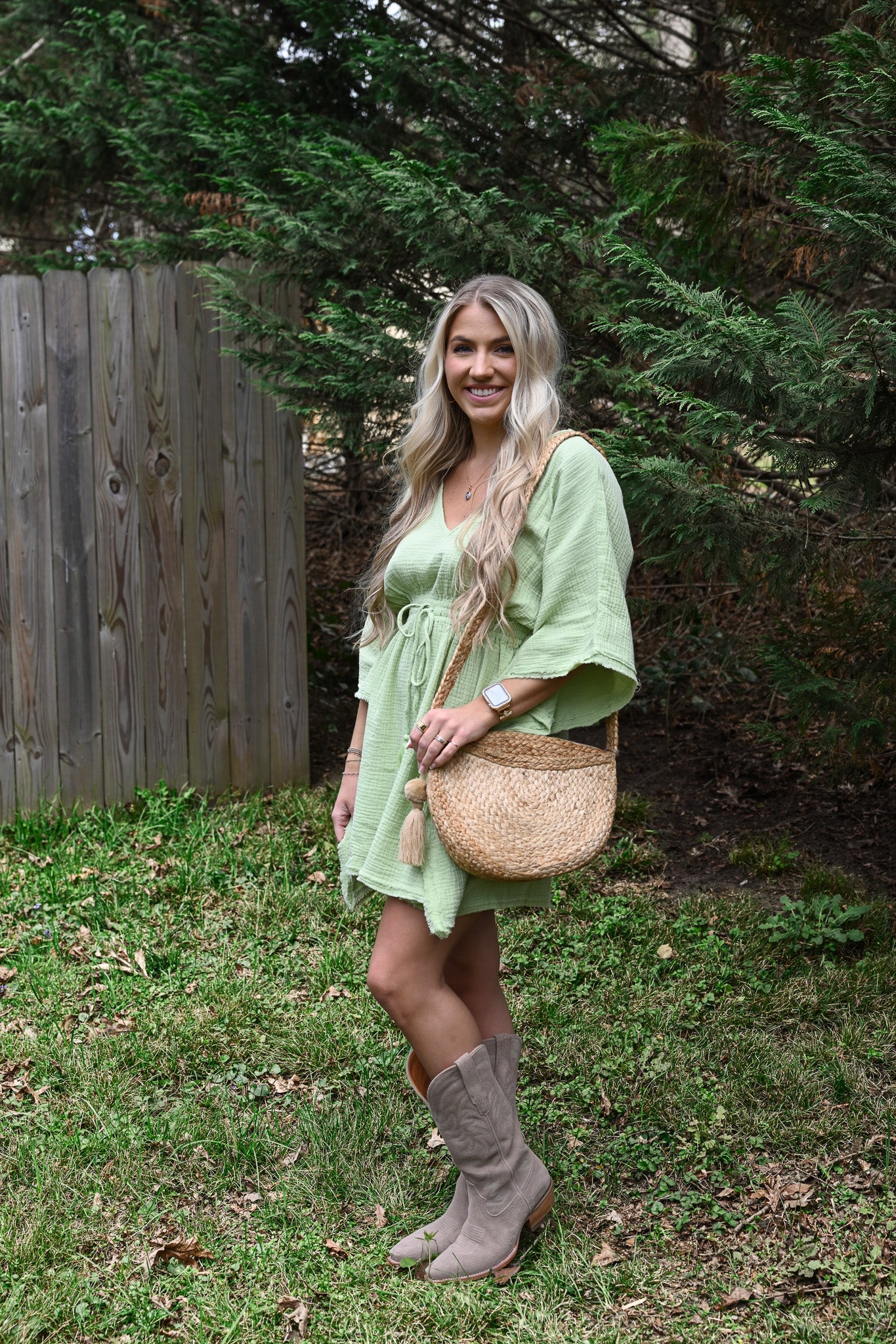 Cabana Celery Caftan - She Chester