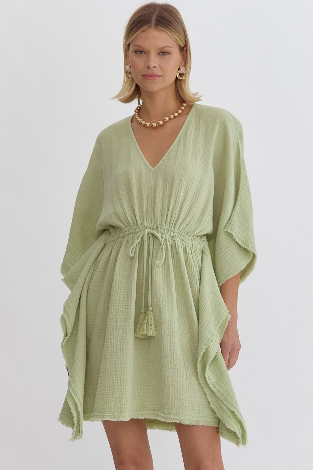 Cabana Celery Caftan - She Chester