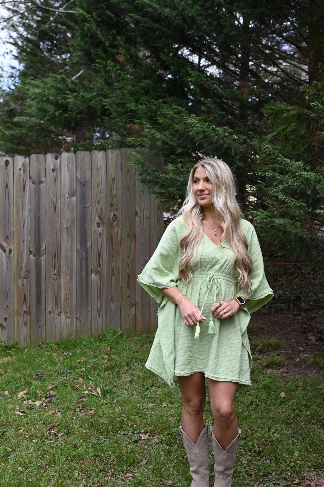 Cabana Celery Caftan - She Chester