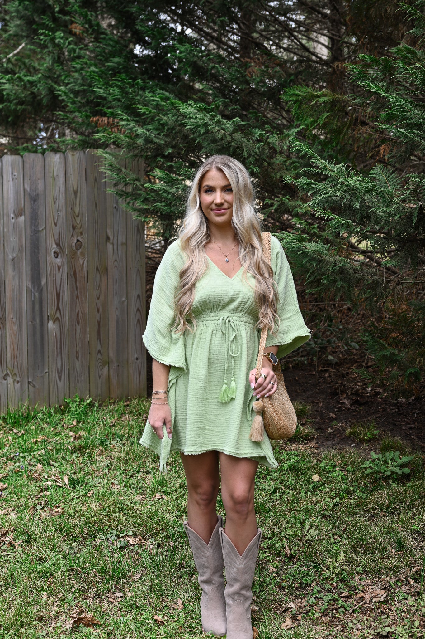 Cabana Celery Caftan - She Chester