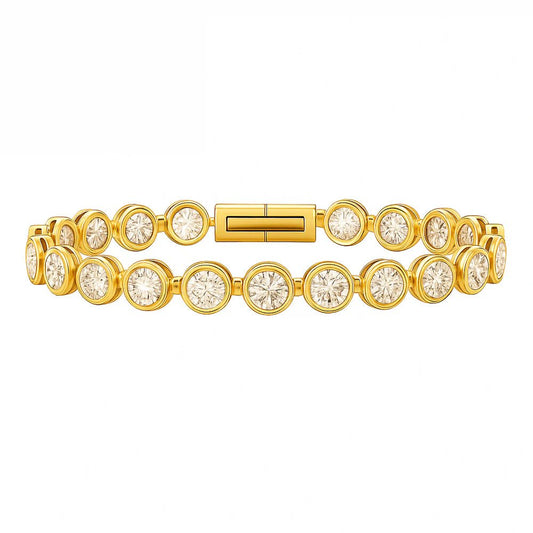 Caella Bezel Tennis Bracelet - She Chester