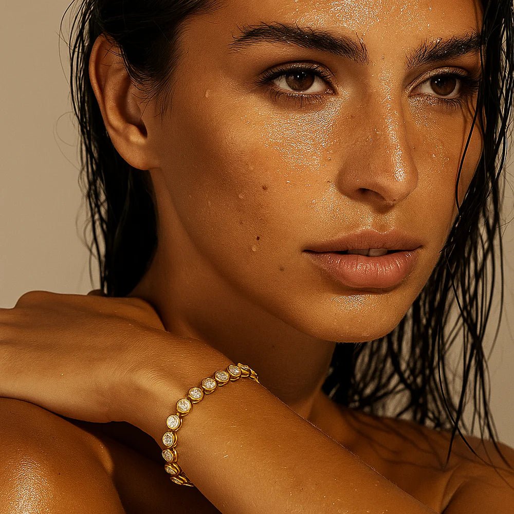 Caella Bezel Tennis Bracelet - She Chester