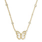 CAILEY BUTTERFLY PENDANT NECKLACE GOLD IVORY MOP - She Chester