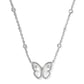 CAILEY BUTTERFLY PENDANT NECKLACE RHODIUM IVORY MOP - She Chester