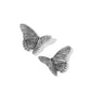 CAILEY BUTTERFLY STATEMENT STUD EARRING VINTAGE SILVER METAL - She Chester
