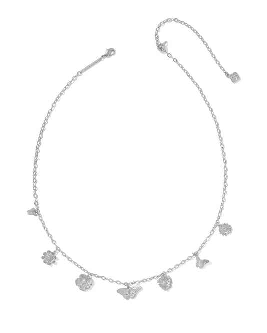 CAILEY CHARM NECKLACE VINTAGE SILVER METAL - She Chester