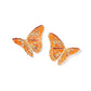 CAILEY ENAMEL BUTTERFLY STATEMENT EARRING GOLD ORANGE PINK MIX - She Chester