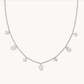 CAILIN DELICATE STRAND NECKLACE SILVER WHITE CZ - She Chester