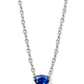 Cailin Pendant Necklace Rhodium Blue Crystal - She Chester