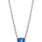 Cailin Pendant Necklace Rhodium Blue Violet Crystal - She Chester