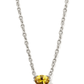 Cailin Pendant Necklace Rhodium Golden Yellow Crystal - She Chester