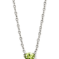 Cailin Pendant Necklace Rhodium Green Peridot Crystal - She Chester