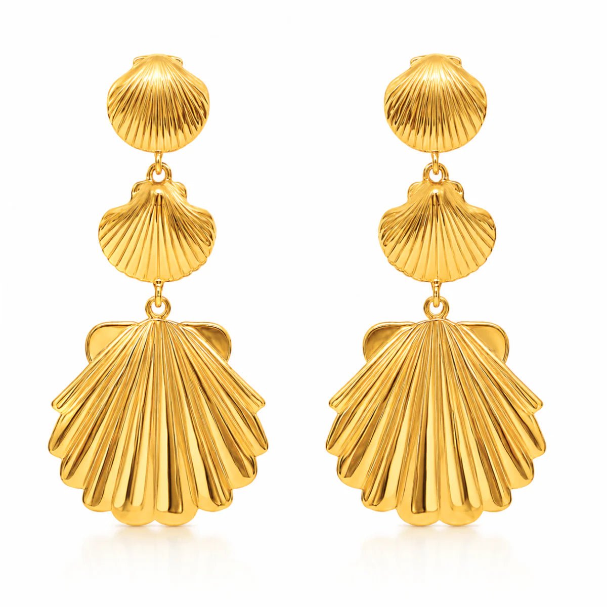 Calista Shell Drop Earrings - She Chester