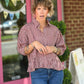 Calla Red Bean Stripe Top - She Chester