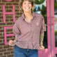 Calla Red Bean Stripe Top - She Chester