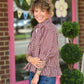 Calla Red Bean Stripe Top - She Chester