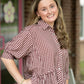 Calla Red Bean Stripe Top - She Chester