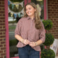 Calla Red Bean Stripe Top - She Chester
