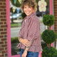 Calla Red Bean Stripe Top - She Chester