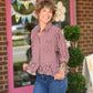 Calla Red Bean Stripe Top - She Chester