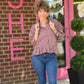 Calla Red Bean Stripe Top - She Chester