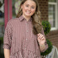 Calla Red Bean Stripe Top - She Chester