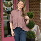 Calla Red Bean Stripe Top - She Chester