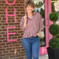 Calla Red Bean Stripe Top - She Chester