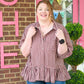 Calla Red Bean Stripe Top - She Chester