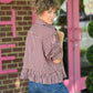 Calla Red Bean Stripe Top - She Chester