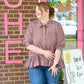 Calla Red Bean Stripe Top - She Chester
