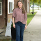 Calla Red Bean Stripe Top - She Chester